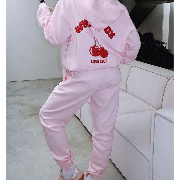 White Fox Boutique Blush Lounge sweat pants Small - Picture 4 of 5